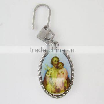 Religious pendant replacement zipper puller