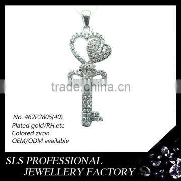 The Key of the mind with lock and key pendant ,main material of 925 silver jewelry types pendant for ladies' fashion