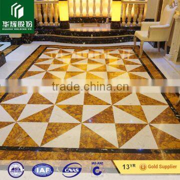 Beautiful and Elegant Yellow and White Artificial Marble Stone Triangular Floor Tiles