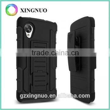 Heavy Duty Black Color Belt Clip Case for LG Nexus 5