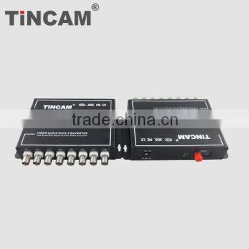 4/8 Channel fiber optic video converter with video/audio/data/telephone