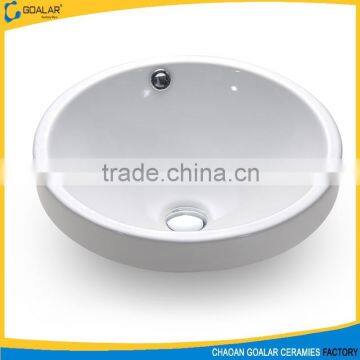 High Quality Bathroom Ceramic Semi Recessed Basins