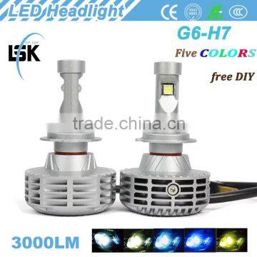 Super powerful perfect heat dissipation 12v-24v fanless design h7 car led headlight with high brightness light