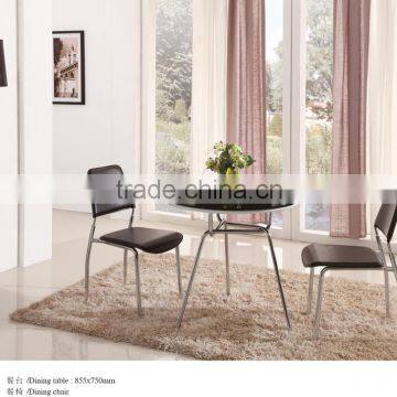 Fashionable small round metal dining table