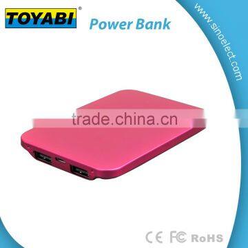 Untla Thin Portable Aluminous Power Bank With 3000mAh Capacity Dual USB Port With Recharge Battery photo-5