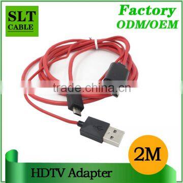 SLT MHL Micro USB 1080P HDMI HDTV AV Cable Adapter For Samsung Galaxy S5 Note 3