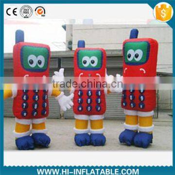 Best Selling inflatable mobile phone walking cartoon for advertising