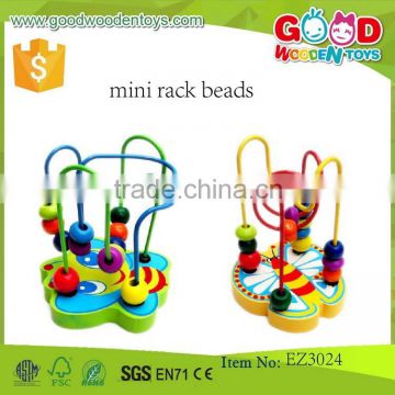 new product kids funny beads toy OEM preschool wooden mini beads toy for child EZ3024