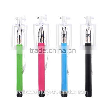 2015 Portable Smartphone Monopod Selfie Stick, Mini wired Selfie Stick