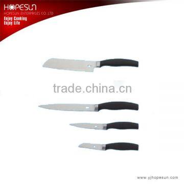 Black plastice handle knifes set kitchen