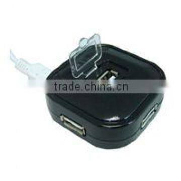 Black colour fashion designed USB hub with 4 ports