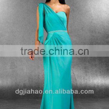 Sheath One Shoulder Beading Formal Bridesmaid Dress