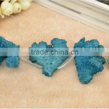 Wholesale Blue Coral Natural Material Coral Pendant Gemstone for Jewelry Making photo-3