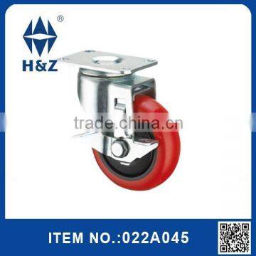 flat plate caster with brake