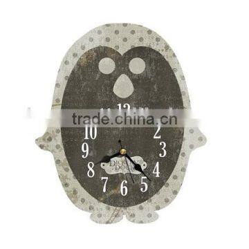 2015 Newest Penguin Style Wooden Wall Clock photo-3