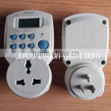 TH-160 changable sokcet timer switch socket timer LCD digital programmable socket timer plug socket timer