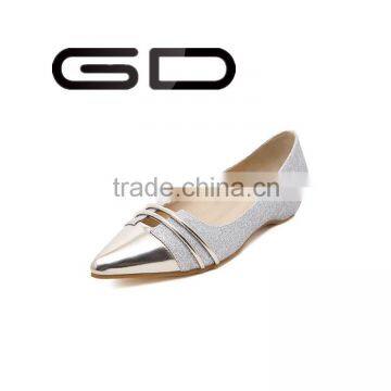 GD pointed toe metal decoration office ladies shoes high quality wedges shoes