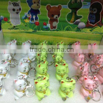 animal flashlight with keychain ,sound