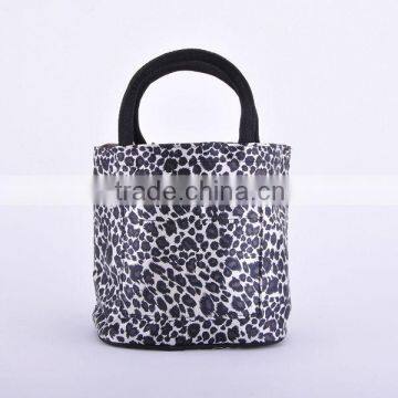 Promotional Cheap Wash Bag Leopard Print Cosmetic Tote Bag