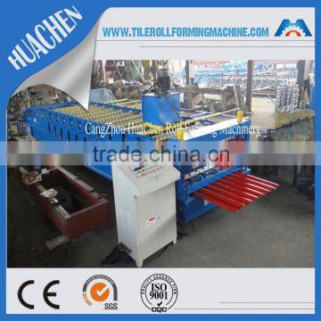 Prepainted Color Steel Corrugated Metal Roofing Sheet Roll Forming Machine Made in Hebei