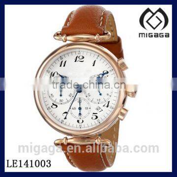 rose gold plated chronograph watch for women 5 ATM