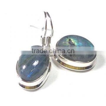 925 silver jewelry drop earrings for women fashion jewelry semi precious stone Indian jewelry