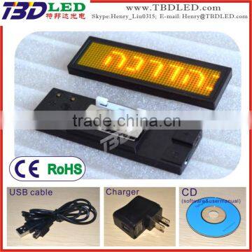 B729 Yellow Led Name Card,led Car Mini Led Moving Running Scrolling Message Display,car Message Sign photo-5