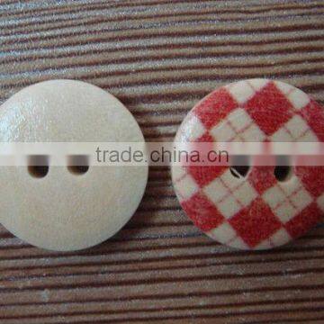 17.5mm Colored Natural Wood Button Made in China