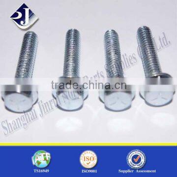 alibaba hardware supplier mild steel zinc plated flange bolt