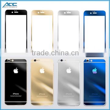 Metallic plating color tempered glass screen protector for iPhone 6 6Plus