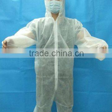 Coverall with Collar 100% spunbond polypropylene