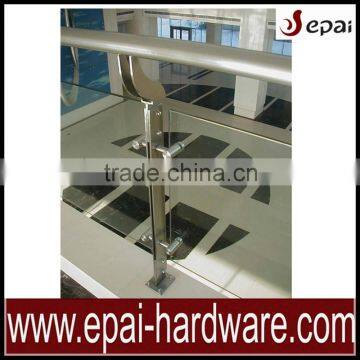 Modern stainless steel glass railing for stairs/ stainless steel stair handrail / stainless steel balustrade