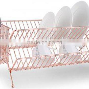 China LBY simple pattern 2 tiers dish rack with tray and cutlery holder