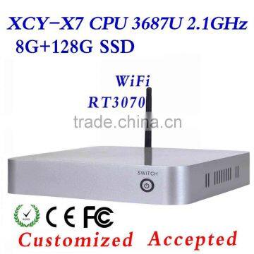 The Highest Ratio Of 8gb Ram 128gb Ssd Intel I7 3687U Embedded Thin Client Industrial Computer Mini Pc Support 3G And Wifi