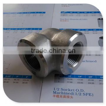 304/304L Forged Stainless Steel Pipe Fitting, 90 Degree Elbow, Class 3000, NPT Female