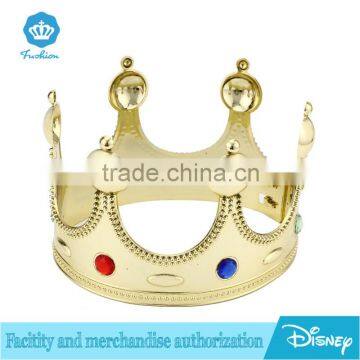 Wholesale Cheap Gold Plastic Kings Crown For Sale