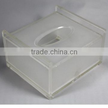 Fuzzy Acrylic Tissue Box, napkin box, square toilet paper holder for home/hotel/restaurant