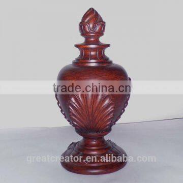 High Quality Designer Large Resin Drapery Rod Finials For 2.5" (63mm) Wooden Curtain Rods photo-5