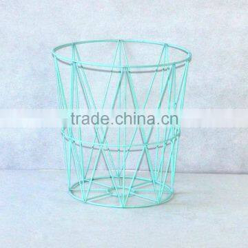 Stationery Metal wire Round waste bin Office Trash Can Paper waste basket