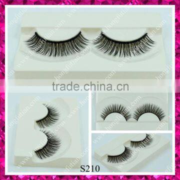 Soft cotton band synthetic eyelashes double layers luxuries looking lash wholesale