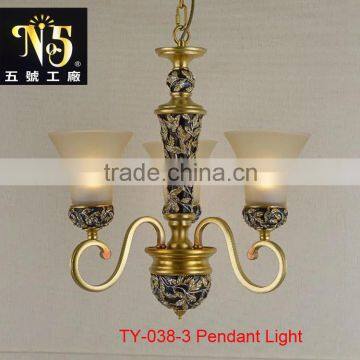 2016 New Design American Style Led Iron Pendant Light For Indoor Decoration With Factory With Flower Patern photo-3
