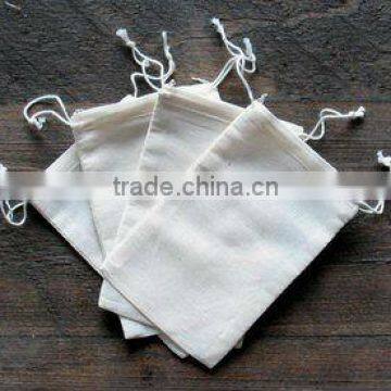 3 * 5 Cotton Muslin Bag With Single Drawstring