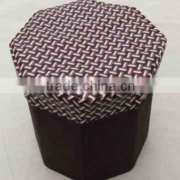 Multi-function Folded Storage Box Stool faux leather