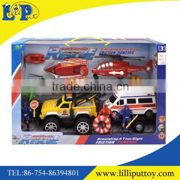 Friction power ocean police rescue set toy