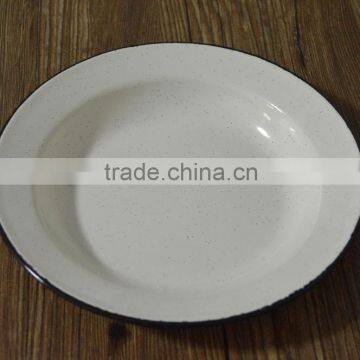 Enamel metal pie dish plate