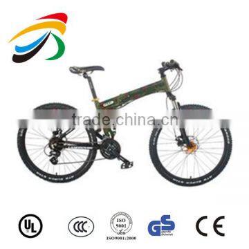 26inch carbon steel suspension speeds folding mountain bikes 3 colors