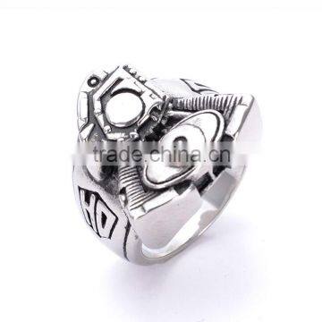 Science fiction style engine design stainless steel fancy robot ring                        
                                                                                Supplier's Choice