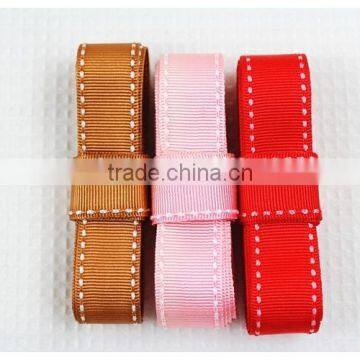 wholesale saddle stitched cheap grosgrain ribbon