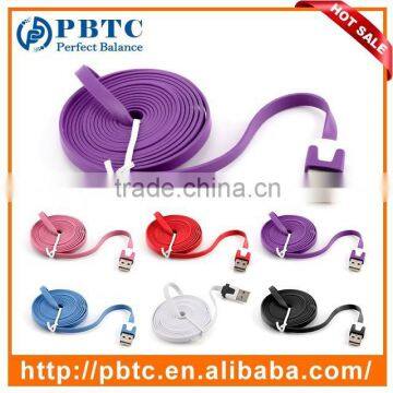 1M / 2M / 3M Noodle Flat Charger Sync Data Micro Usb Cable
