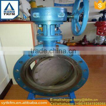 2015 TKFM Low Pressure Flange Connection Stainless Steel Metal Seat Pneumatic Butterfly Valve photo-3